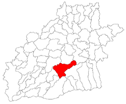 Location in Sibiu County