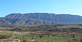 Sierra del Molino vista da estrada de la Venta del Olivo (lado norte)