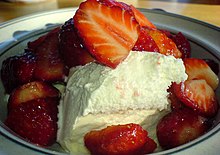 Strawberries with cream