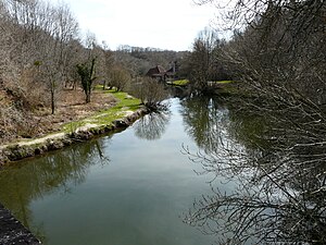 L'Auvézère au site de la Forge.