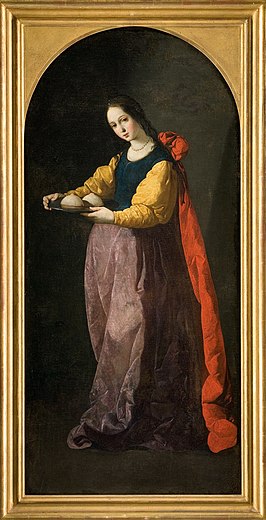 De Heilige Agatha door Francisco de Zurbarán