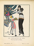 'Les Préparatifs de Noel'. Afternoon dress. January 1914