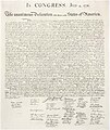 4 juillet 2007 Déclaration d'indépendance des États-Unis d'Amérique (aujourd'hui est la fête nationale des États-Unis)