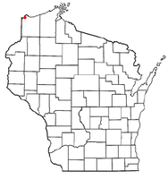 Location of Oliver, Wisconsin