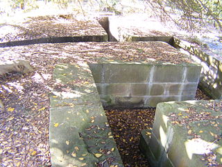 Trenches leading to gun emplacements and into the underground chambers on site