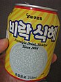 A can of sikhye, produced by Korea Yakult