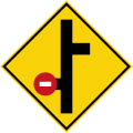 Stacked crossroad junctions, no entry on first junction on the left