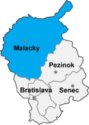 Distretto di Malacky – Mappa