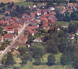 Pontaubert, vue aérienne.