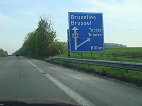 La E429 au niveau de Tubize.