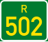 Regional route R502 shield