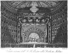 gravure : théâtre de la Scala