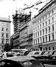 Brunkebergstorg och Telefontornet 1952, ett par år innan eldsvådan.