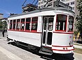 Antigo tranvía da cidade de Vigo, restaurado e exposto na Avenida de Castelao.