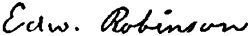 Edward Robinsons signatur