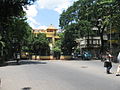 Girish Avenue. At the time of the construction of the road, a portion of the house of Girish Chandra Ghosh was left in the middle.