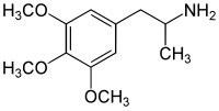 Structuurformule van trimethoxyamfetamine