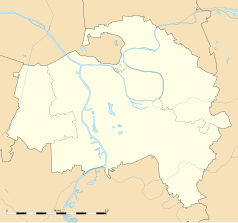 Mapa konturowa Doliny Marny, u góry nieco na lewo znajduje się punkt z opisem „Charenton-le-Pont”