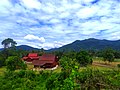 View of the Titiwangsa Mountains near Kampung Gadong, with Datuk rising to the east (right hand side of the image).