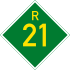 Provinsiale roete R21 shield