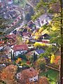 Die Schönmünz im Ort Schönmünzach, Blick vom Verlobungsfelsen