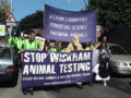 Demonstrationszug gegen Tierversuche in Wickham (Hampshire) (September 2007)