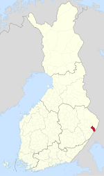 Location of Tuupovaara in Finland