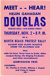 poster urging voters to attend a Douglas rally