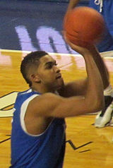 Player shooting the ball