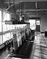 60 lever Lancashire and Yorkshire Railway Tappet frame in Kirkham signal box. Saturday 12th September 1987