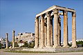 The ruins of the Temple of Olympian Zeus, conceived by the sons of Peisistratus