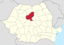 Locatie van district Județul Mureș in Roemenië