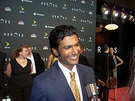 Sendhil Ramamurthy tijdens Heroes seizoen 3 première 2008.