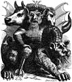 Asmodeus framstilt i Collin de Plancys Dictionnaire Infernal' 1863