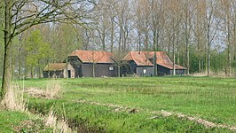 De watermolen gezien vanuit het zuiden