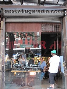 The East Village Radio storefront studio back in 2010