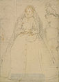 Preliminary chalk sketch for a portrait of Elizabeth I by Zuccaro, c. 1575