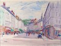 Place Saint-Léger à Chambéry, aquarelle, 1923 (22 x 30 cm)