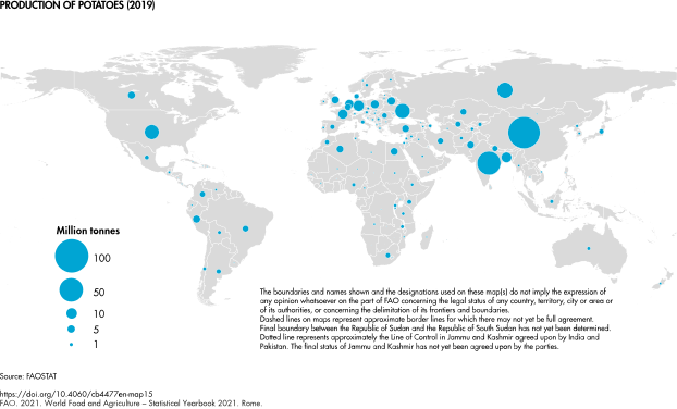 Production of potatoes (2019)[78]