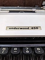 Underwood 450, Italian version, detail