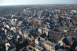 Pohled na centrum města z věže katedrály