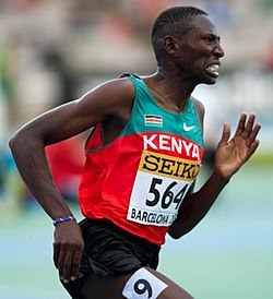 Conseslus Kipruto kilpailussa vuonna 2012