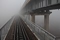 Romanian side of the bridge in winter