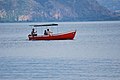 Bateau sur le lac d'Ohrid.