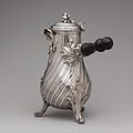 Image 37Kaffa kalid coffeepot, by French silversmith François-Thomas Germain, 1757, silver with ebony handle, Metropolitan Museum of Art (from History of coffee)