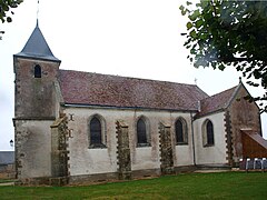 Clocher-porche et mur sud-ouest.