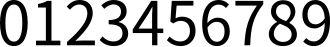 Numbers written from 0 to 9