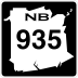 Route 935 marker