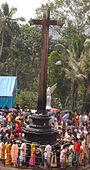 I-9. The Open Air Rock Cross opposite a Syro Malabar Catholic Church in Kerala.