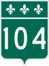 Route 104 marker